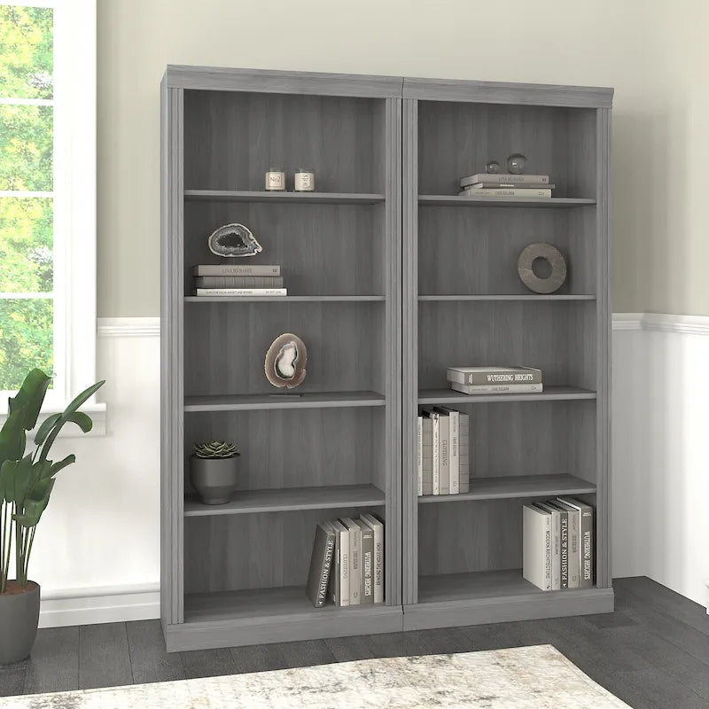 Libreria alta a 5 ripiani Saratoga - Set di 2 di Bush Furniture