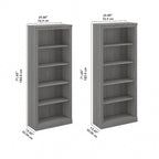 Libreria alta a 5 ripiani Saratoga - Set di 2 di Bush Furniture
