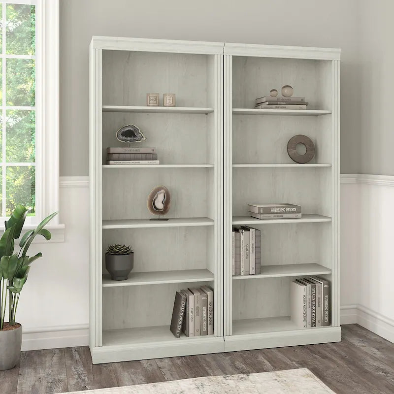 Libreria alta a 5 ripiani Saratoga - Set di 2 di Bush Furniture