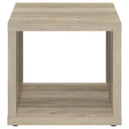 Tavolino da salotto, design cubo quadrato, ripiano, marrone chiaro 23 pollici