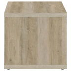 Tavolino da salotto, design cubo quadrato, ripiano, marrone chiaro 23 pollici