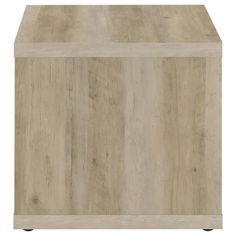 Tavolino da salotto, design cubo quadrato, ripiano, marrone chiaro 23 pollici