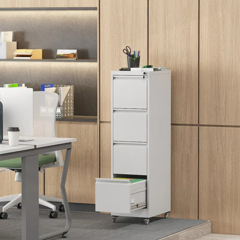 Classificatore versatile in metallo con serratura e ruote per casa e ufficio