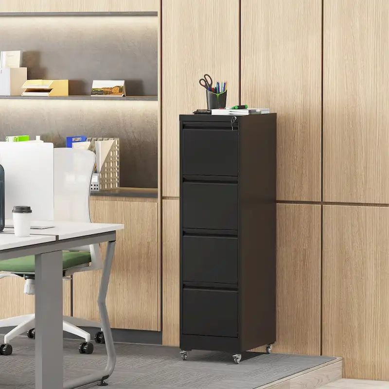 Classificatore versatile in metallo con serratura e ruote per casa e ufficio