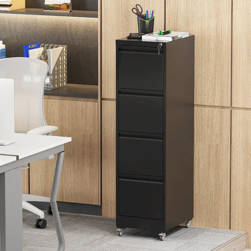 Classificatore versatile in metallo con serratura e ruote per casa e ufficio