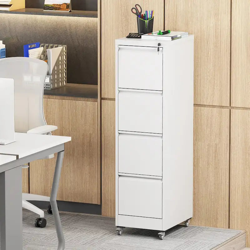 Classificatore versatile in metallo con serratura e ruote per casa e ufficio