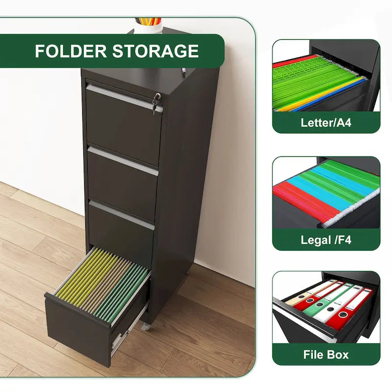 Classificatore versatile in metallo con serratura e ruote per casa e ufficio