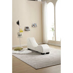 Moderna Chaise Longue da Yoga Curva in Similpelle - 13.78 x 62.20 x 25.79