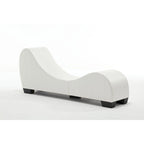 Moderna Chaise Longue da Yoga Curva in Similpelle - 13.78 x 62.20 x 25.79