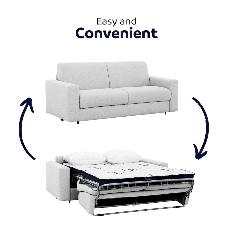 Divano letto full size da 78 pollici con materasso in memory foam