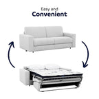 Divano letto full size da 78 pollici con materasso in memory foam