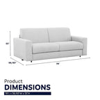 Divano letto full size da 78 pollici con materasso in memory foam