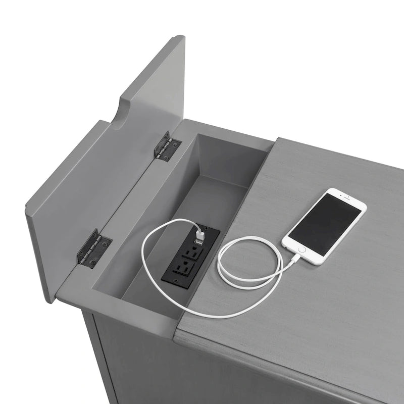 Elegante tavolino da divano con prese di corrente e porte USB