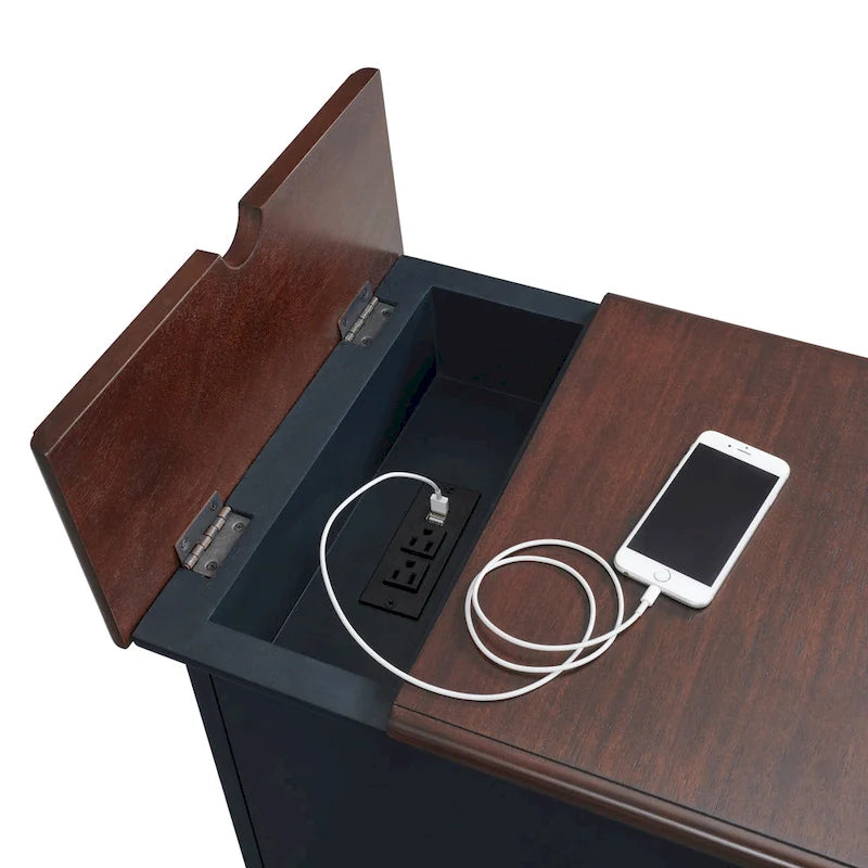 Elegante tavolino da divano con prese di corrente e porte USB