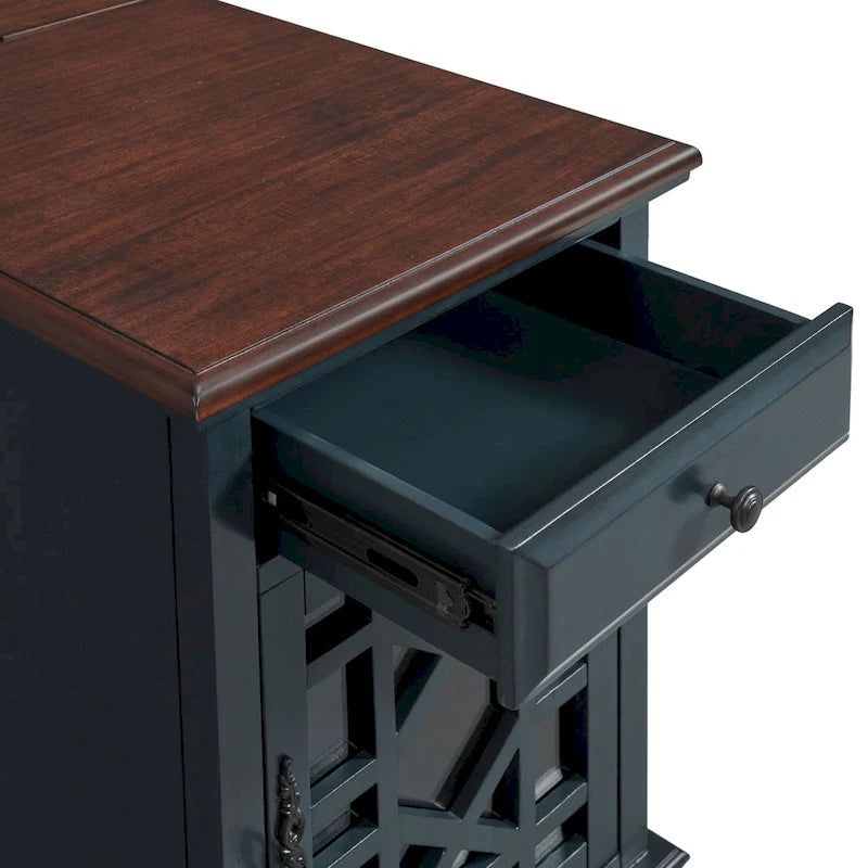 Elegante tavolino da divano con prese di corrente e porte USB