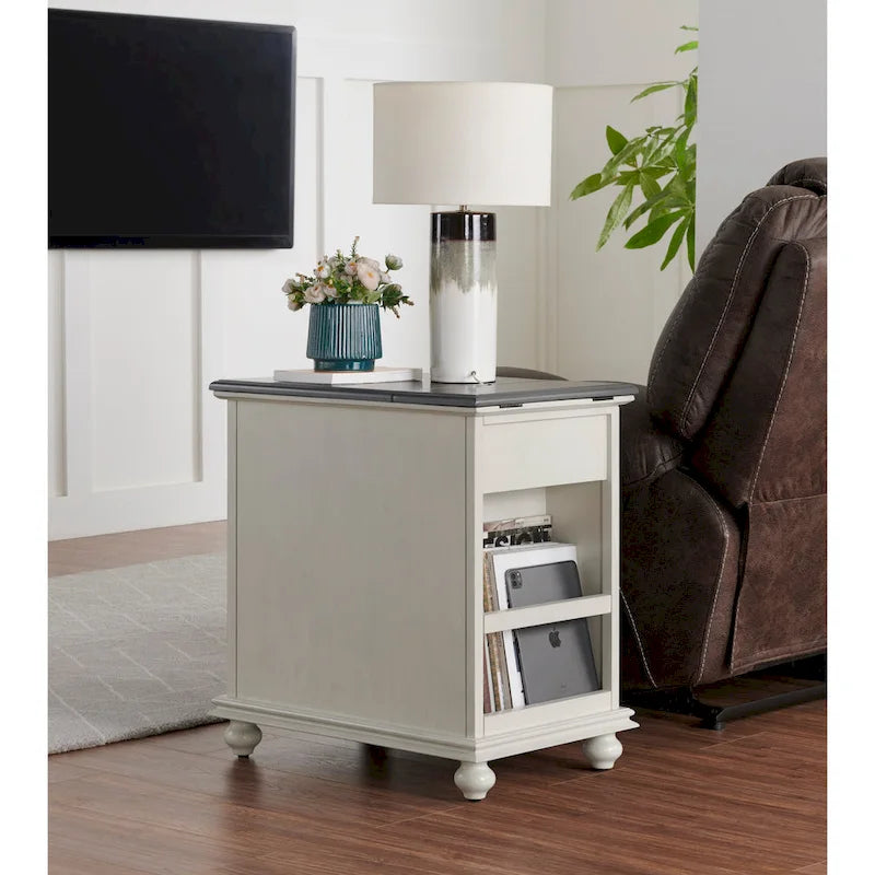 Elegante tavolino da divano con prese di corrente e porte USB