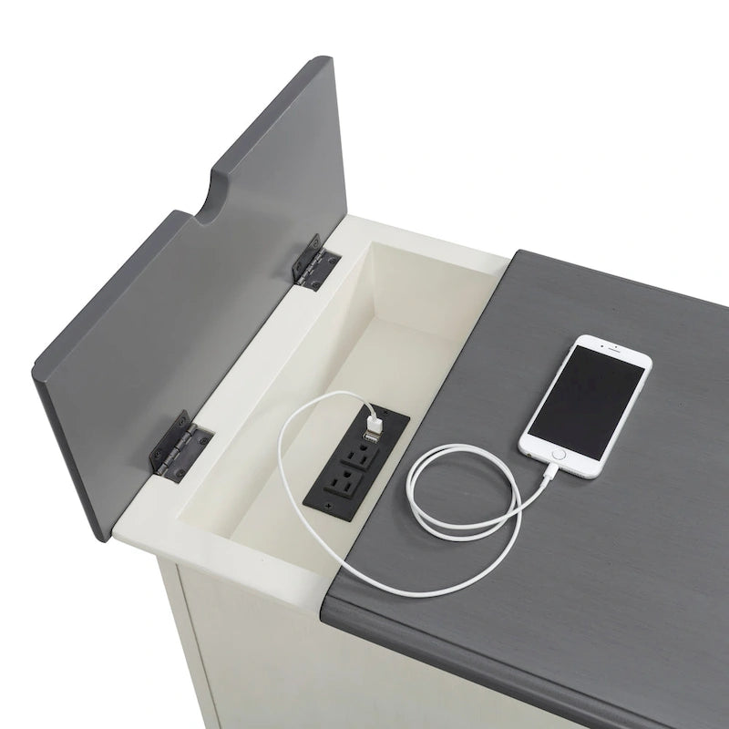 Elegante tavolino da divano con prese di corrente e porte USB
