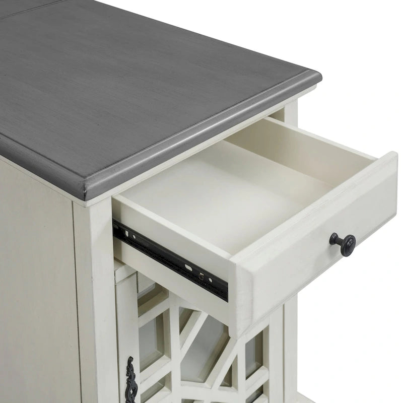 Elegante tavolino da divano con prese di corrente e porte USB