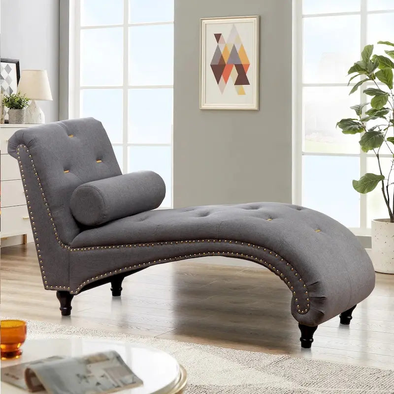Chaise Longue Imbottita Sedia a Sdraio da Interno con Cuscino