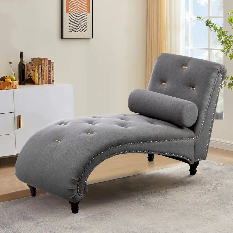 Chaise Longue Imbottita Sedia a Sdraio da Interno con Cuscino