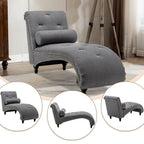 Chaise Longue Imbottita Sedia a Sdraio da Interno con Cuscino