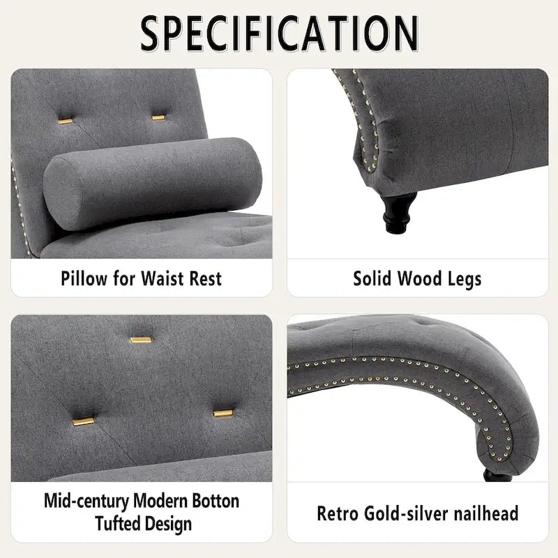Chaise Longue Imbottita Sedia a Sdraio da Interno con Cuscino