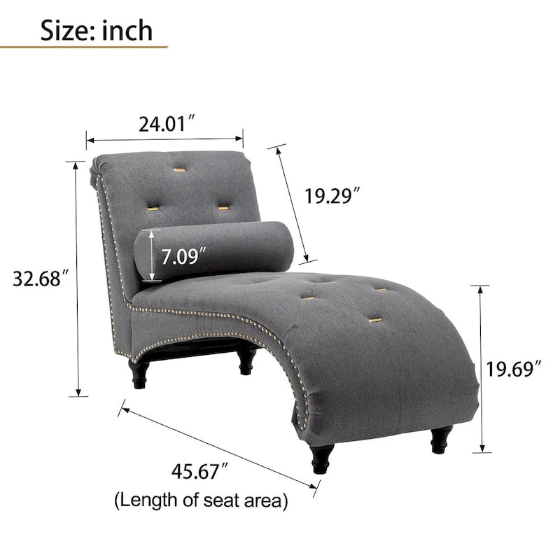 Chaise Longue Imbottita Sedia a Sdraio da Interno con Cuscino