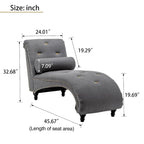 Chaise Longue Imbottita Sedia a Sdraio da Interno con Cuscino