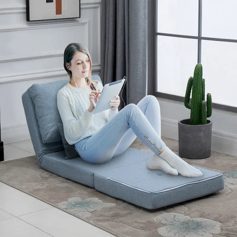 Sedia imbottita pieghevole convertibile, divano letto pigro da pavimento