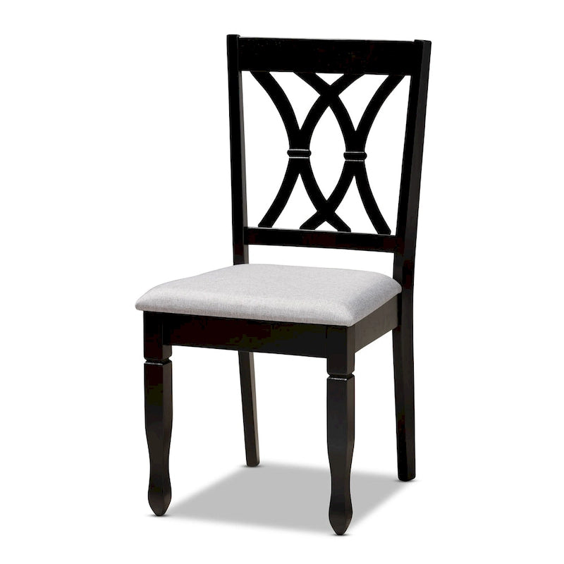 Set da pranzo 7 pezzi in legno imbottito moderno e contemporaneo