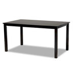 Set da pranzo 7 pezzi in legno imbottito moderno e contemporaneo