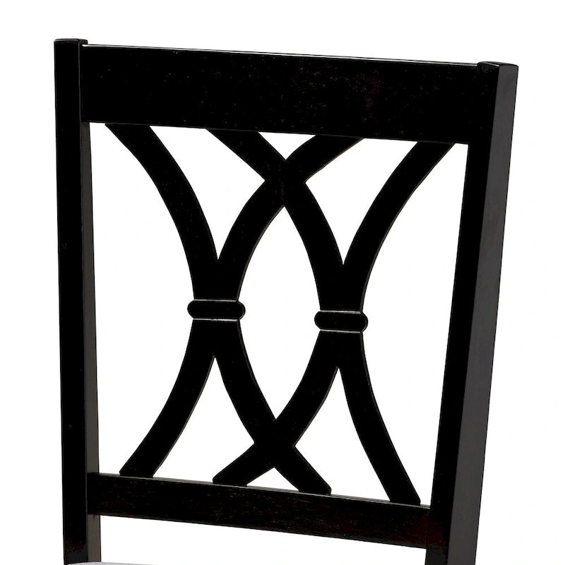 Set da pranzo 7 pezzi in legno imbottito moderno e contemporaneo