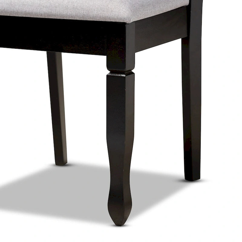 Set da pranzo 7 pezzi in legno imbottito moderno e contemporaneo