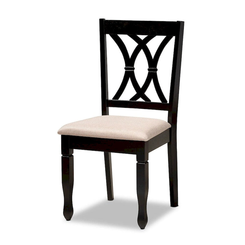 Set da pranzo 7 pezzi in legno imbottito moderno e contemporaneo