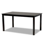 Set da pranzo 7 pezzi in legno imbottito moderno e contemporaneo