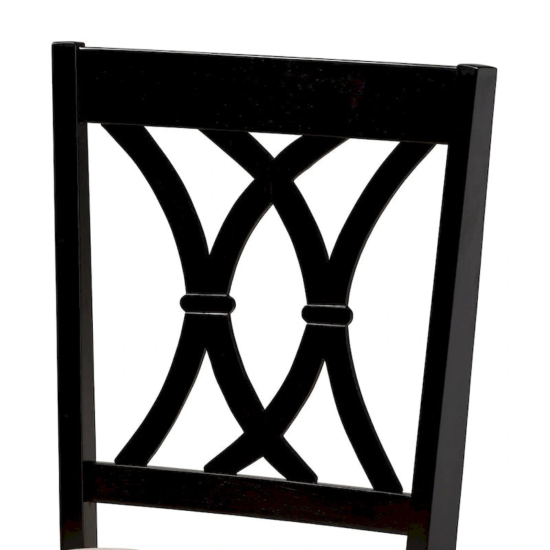 Set da pranzo 7 pezzi in legno imbottito moderno e contemporaneo