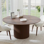 Wooakway Solid Wood 60 Round Dining Table for 6 People Nordic style - 60*30