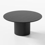 Tavolo da Pranzo Rotondo in Legno Massello da 60" per 6 Persone Stile Nordico - 60*30