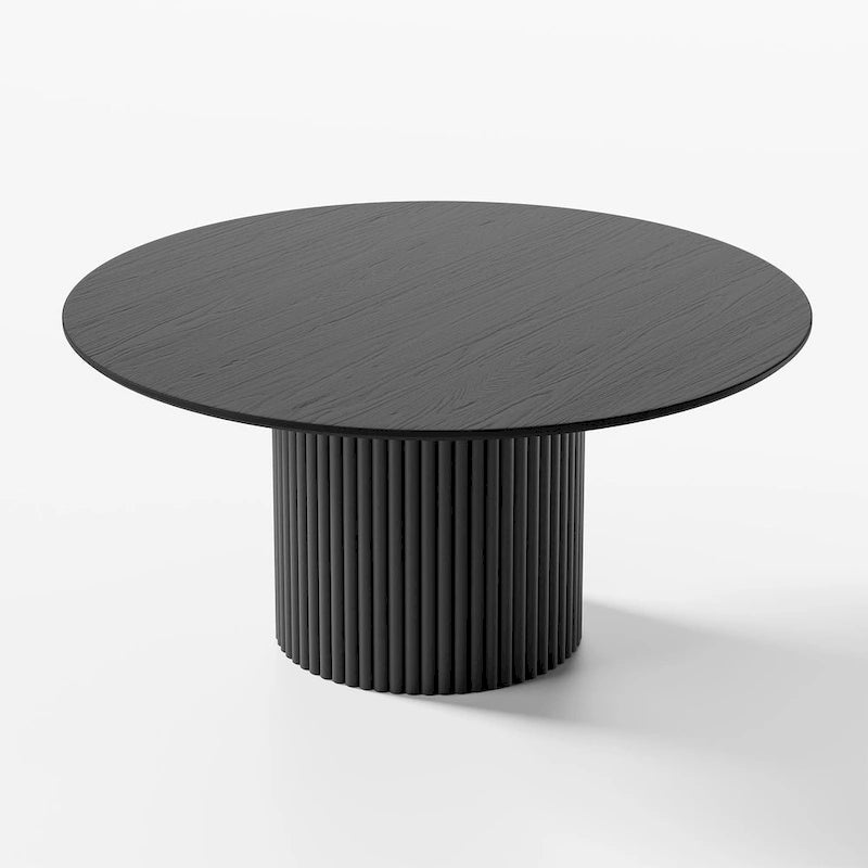 Tavolo da Pranzo Rotondo in Legno Massello da 60" per 6 Persone Stile Nordico - 60*30