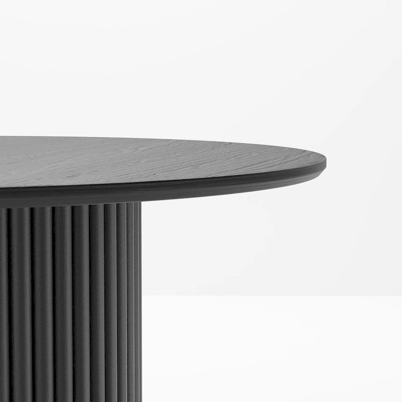 Tavolo da Pranzo Rotondo in Legno Massello da 60" per 6 Persone Stile Nordico - 60*30
