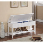 Panca portascarpe The Gray Barn Waggoner in legno massello con contenitore