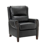 Poltrona reclinabile manuale in vera pelle Alicia 32.68 Wide