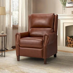 Poltrona reclinabile manuale in vera pelle Alicia 32.68 Wide