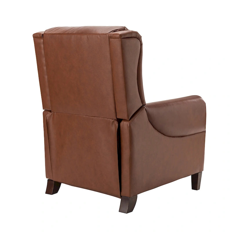 Poltrona reclinabile manuale in vera pelle Alicia 32.68 Wide