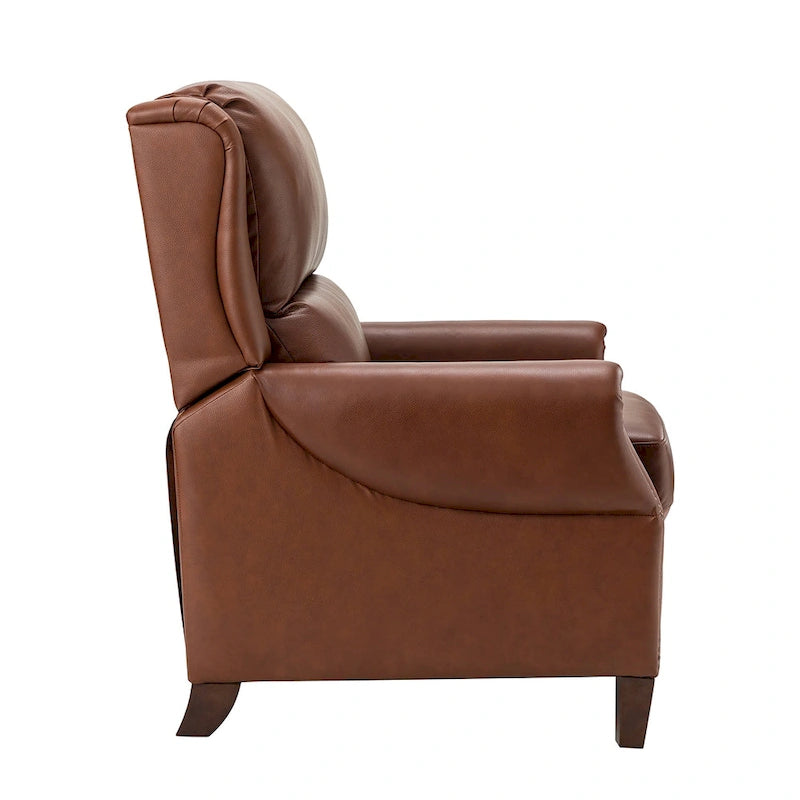 Poltrona reclinabile manuale in vera pelle Alicia 32.68 Wide