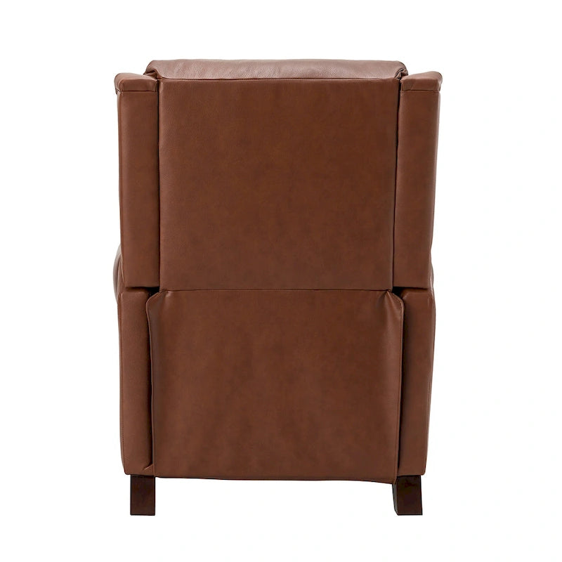 Poltrona reclinabile manuale in vera pelle Alicia 32.68 Wide