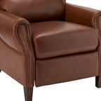 Poltrona reclinabile manuale in vera pelle Alicia 32.68 Wide