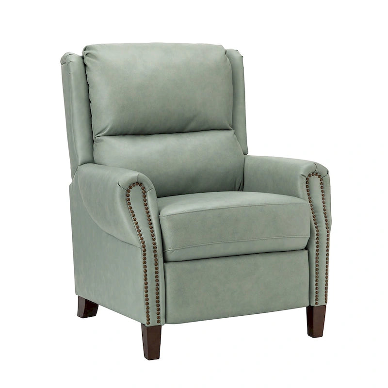 Poltrona reclinabile manuale in vera pelle Alicia 32.68 Wide