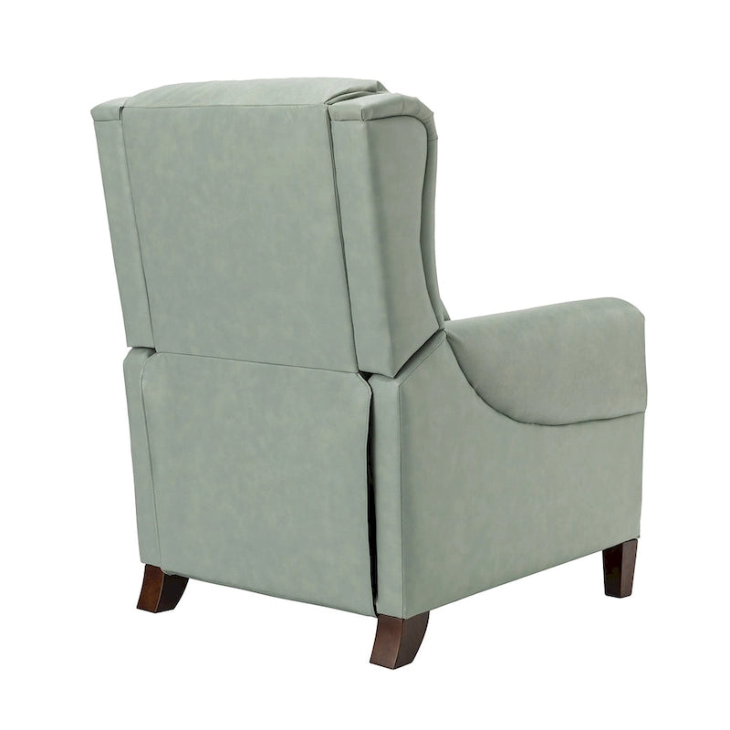 Poltrona reclinabile manuale in vera pelle Alicia 32.68 Wide
