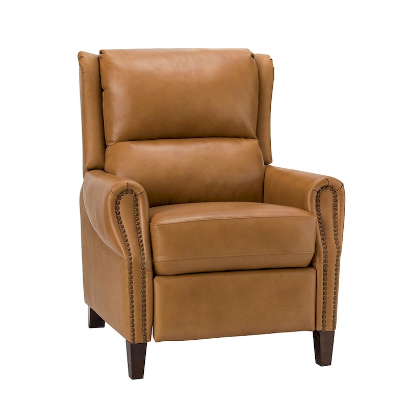 Poltrona reclinabile manuale in vera pelle Alicia 32.68 Wide